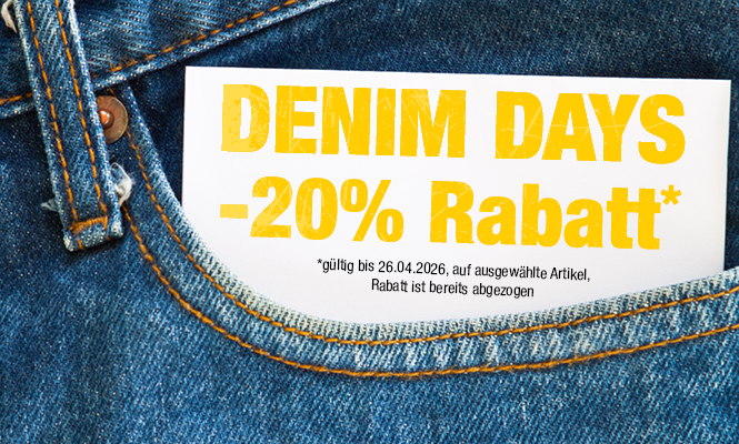 Ihr Denim-Style jetzt mit zusätzlichen -20% Rabatt