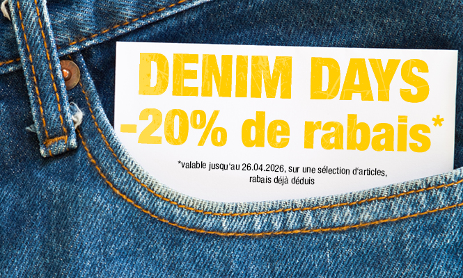 Le denim que vous aimez… avec -20% en plus