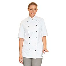 Kurzarm Kochbluse mit Brusttasche