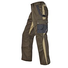 Wirkland Pantalon de travail avec empiècement stretch brun foncé