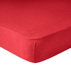 Feinjersey-Fixleintuch, faltenfrei - rot, 140–160x200 cm