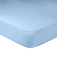 Drap-housse en jersey fin, sans pli - bleu clair, 140–160x200 cm