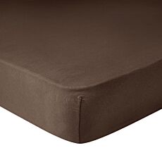 Feinjersey-Fixleintuch, faltenfrei - braun, 140–160x200 cm