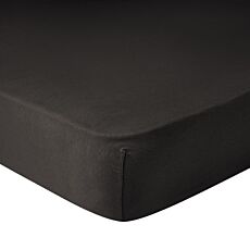 Drap-housse en jersey fin, sans pli - noir, 140–160x200 cm