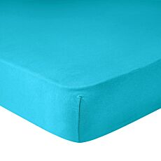 Drap-housse en jersey fin, sans pli - turquoise, 140–160x200 cm