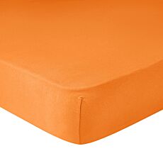 Feinjersey-Fixleintuch, faltenfrei - mandarine, 140–160x200 cm