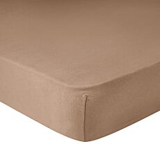 Feinjersey-Fixleintuch, faltenfrei - camel, 140–160x200 cm