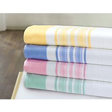 Drap en flanelle Classic, bordure colorée, 170x250 cm