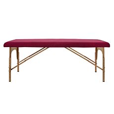 Housse de table en éponge avec coins élastiques bordeaux