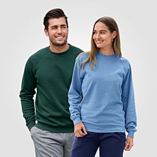 Unisex-Sweatshirt mit Bündchen, innen geraut