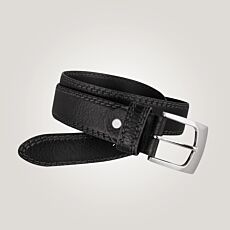 Ceinture en cuir avec couture contrastée