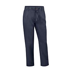 Damen Leinenhose mit Elastbund und Bindekordel marine