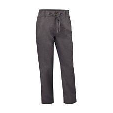 Damen Leinenhose mit Elastbund und Bindekordel anthrazit