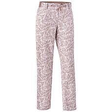 Damen Leinenhose mit Elastbund und Bindekordel mocca