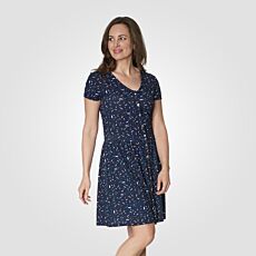 Robe en jersey avec patte de boutonnage