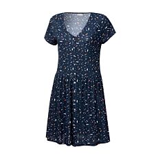 Damen Jersey-Kleid mit Knopfleiste navy