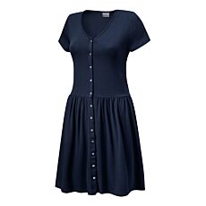 Damen Jersey-Kleid mit Knopfleiste marine