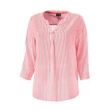 Tunika Bluse, 3/4 Ärmel, gestreift