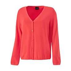 Cardigan à manches longues, structure fine, encolure en V, fermeture à boutons