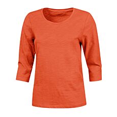 Damen 3/4 Arm Shirt in Flammgarn-Optik