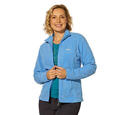 Veste polaire femme avec col droit, 100% microfibre polaire