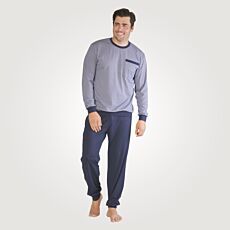 ARTIME Herren-Pyjama, zweiteilig, mit Brusttasche