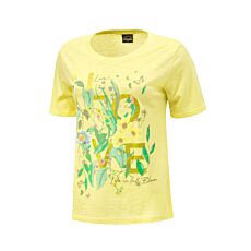 Bequemes T-Shirt, florale Burnout-Optik
