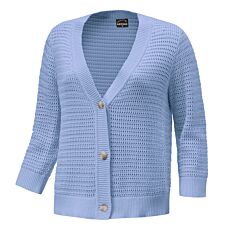 Strickjacke mit Struktur, gerade geschnitten, geknöpft