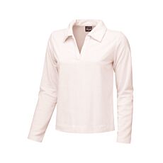Langarm Frottee Poloshirt für Damen, Rückenlänge ca. 58,5 cm