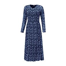 Robe Midi, à manches longues, imprimé fleuri