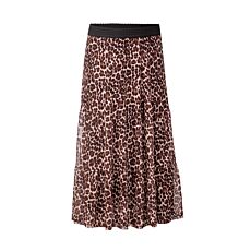 Midi Jupe mit Allover-Animal-Print, elastischer Bund