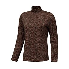 Damen Rollkragenshirt, Animal-Print, Stretch