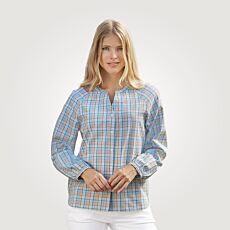 ARTIME Damen-Bluse, kariert, Blau-Grün