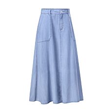 Lyocell Midi-Rock im Denim-Look