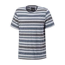 T-shirt en coton bleu, rayé, pour hommes