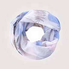Écharpe ronde à frais motif de feuilles