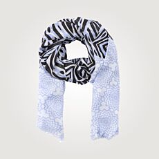 Écharpe ornée d'un mélange raffiné de motifs