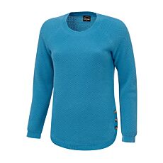 Pull-over en maille pour femmes, structuré, ourlet arrondi