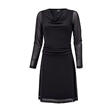 Midi-Kleid mit Wasserfallausschnitt, Allover-Print