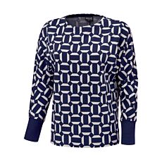 Pull-over jacquard pour femmes, motif géométrique