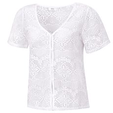 Damen Strickjacke im Häkeldesign