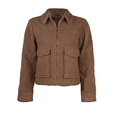 Damen Jacke im Bouclé-Look mit Reissverschluss