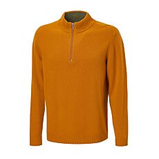 Pull camionneur zippé en laine d'agneau
