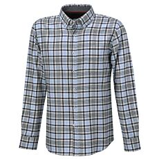 Casual-Flanellhemd mit Brusttasche hellblau