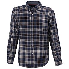 Casual-Flanellhemd mit Brusttasche braun