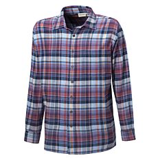 Chemise en flanelle avec poche de poitrine rouge