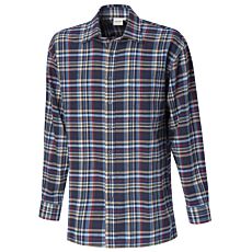 Chemise en flanelle avec poche de poitrine navy