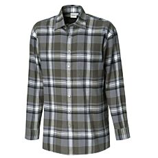 Chemise en flanelle avec poche de poitrine vert