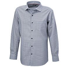 Chemise à manches longues et imprimé all-over, repassage superflu gris