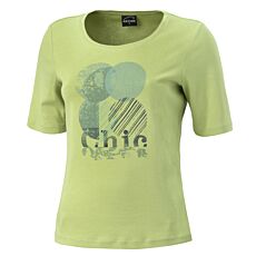 Damen Rib T-Shirt, mit Frontprint